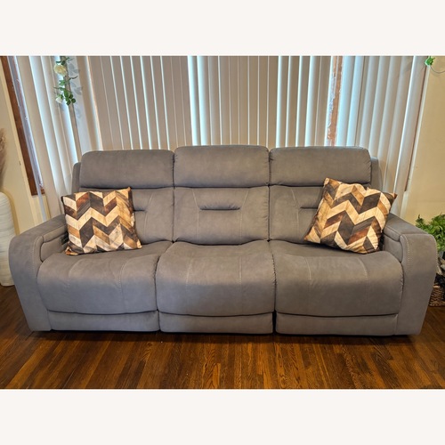 Used Raymour & Flanigan Irving Grey Sofa for sale on AptDeco