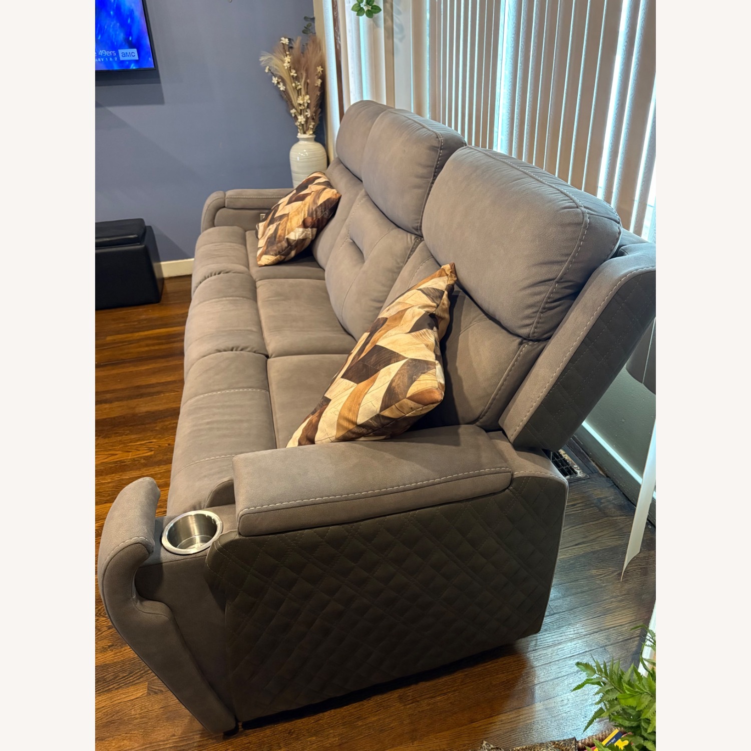 Raymour & Flanigan Irving Grey Sofa - image-3