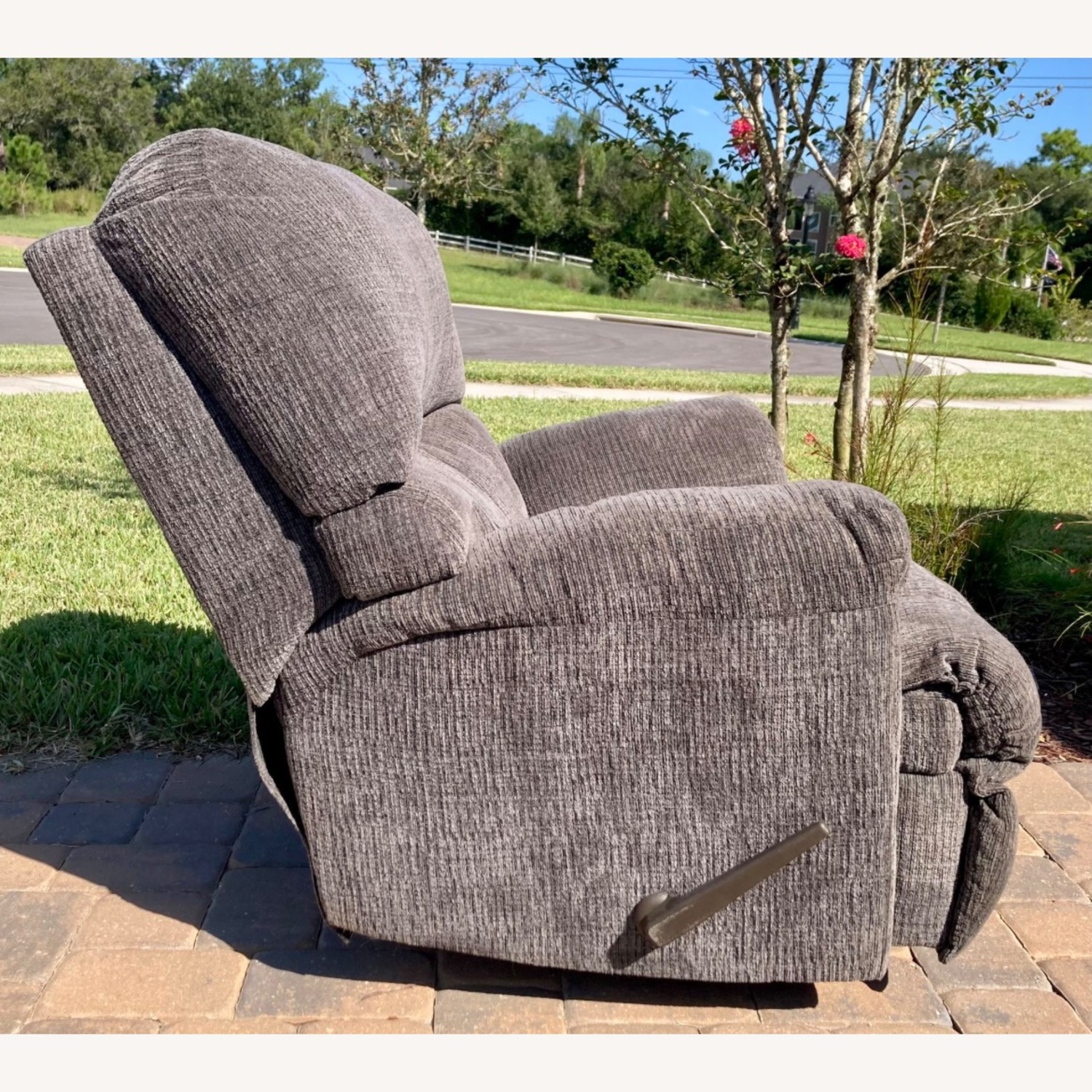 Lane Furniture Dark Gray Fabric Recliner - image-4