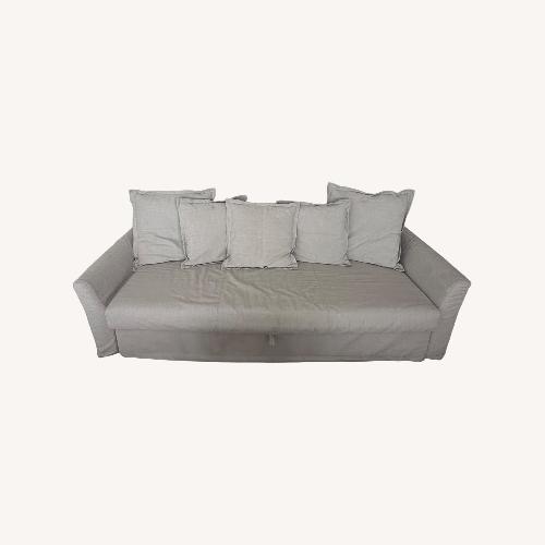 Used IKEA HOLMSUND Natural Fabric Sleeper Sofa W Storage for sale on AptDeco