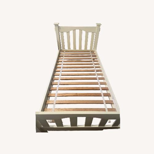 Used Pottery Barn Kids Catalina White Wood Twin Bed for sale on AptDeco
