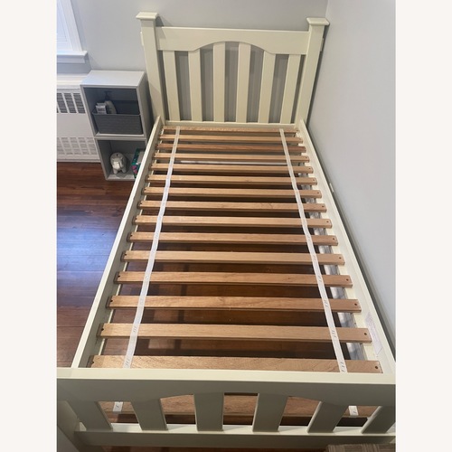 Used Pottery Barn Kids Catalina White Wood Twin Bed for sale on AptDeco