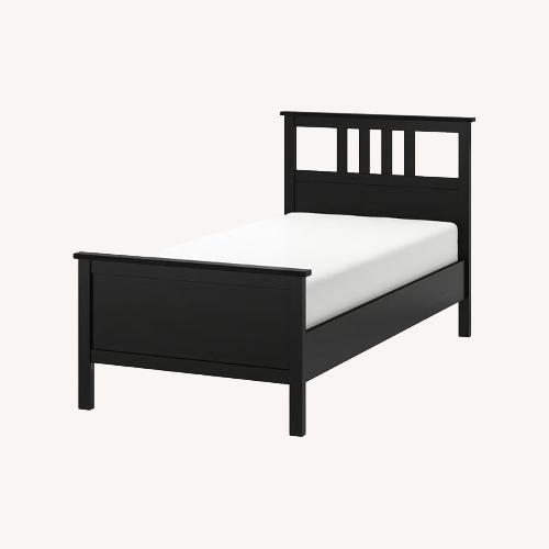 Used IKEA Hemnes Dark Brown Wood Twin Bed for sale on AptDeco