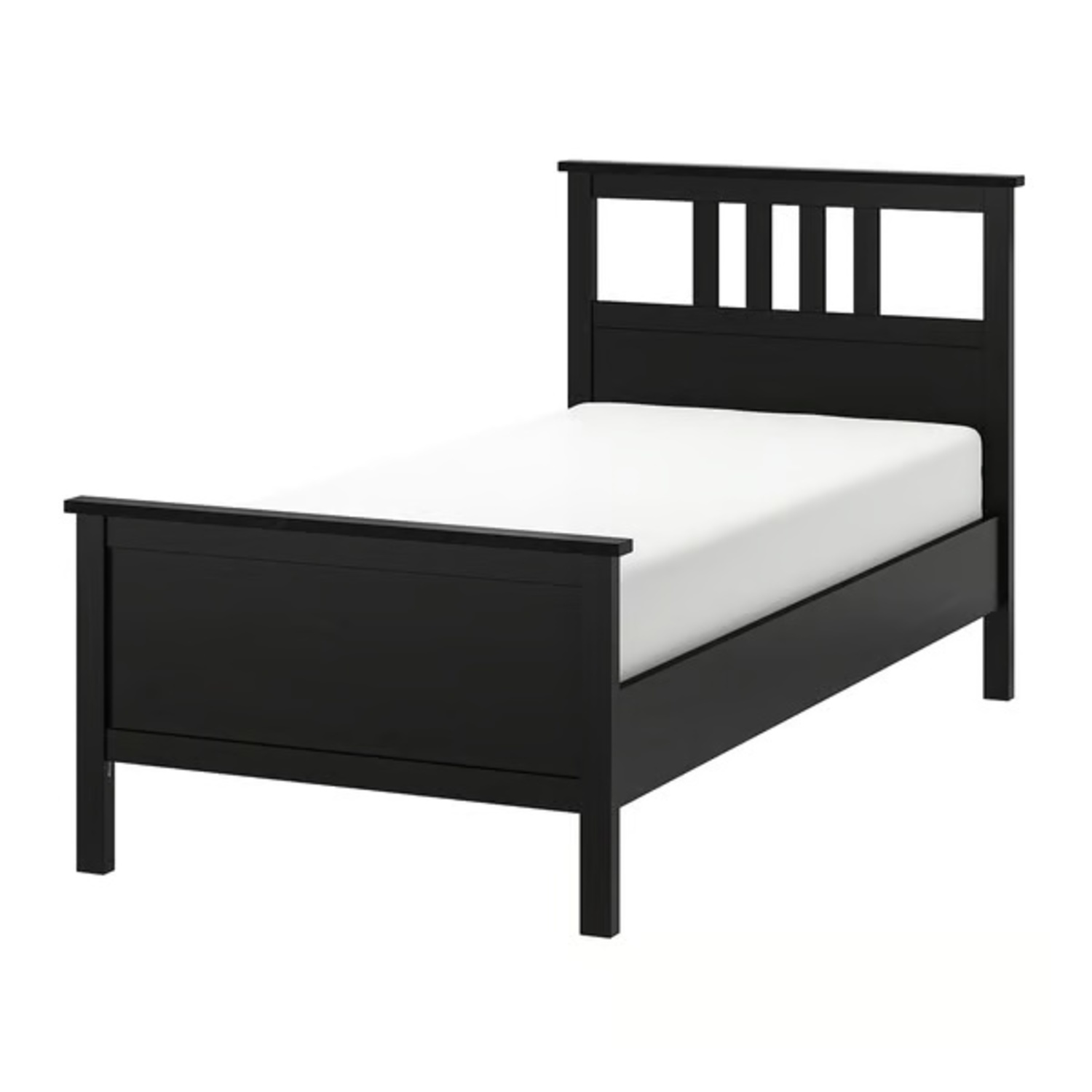 IKEA Hemnes Dark Brown Wood Twin Bed - image-0