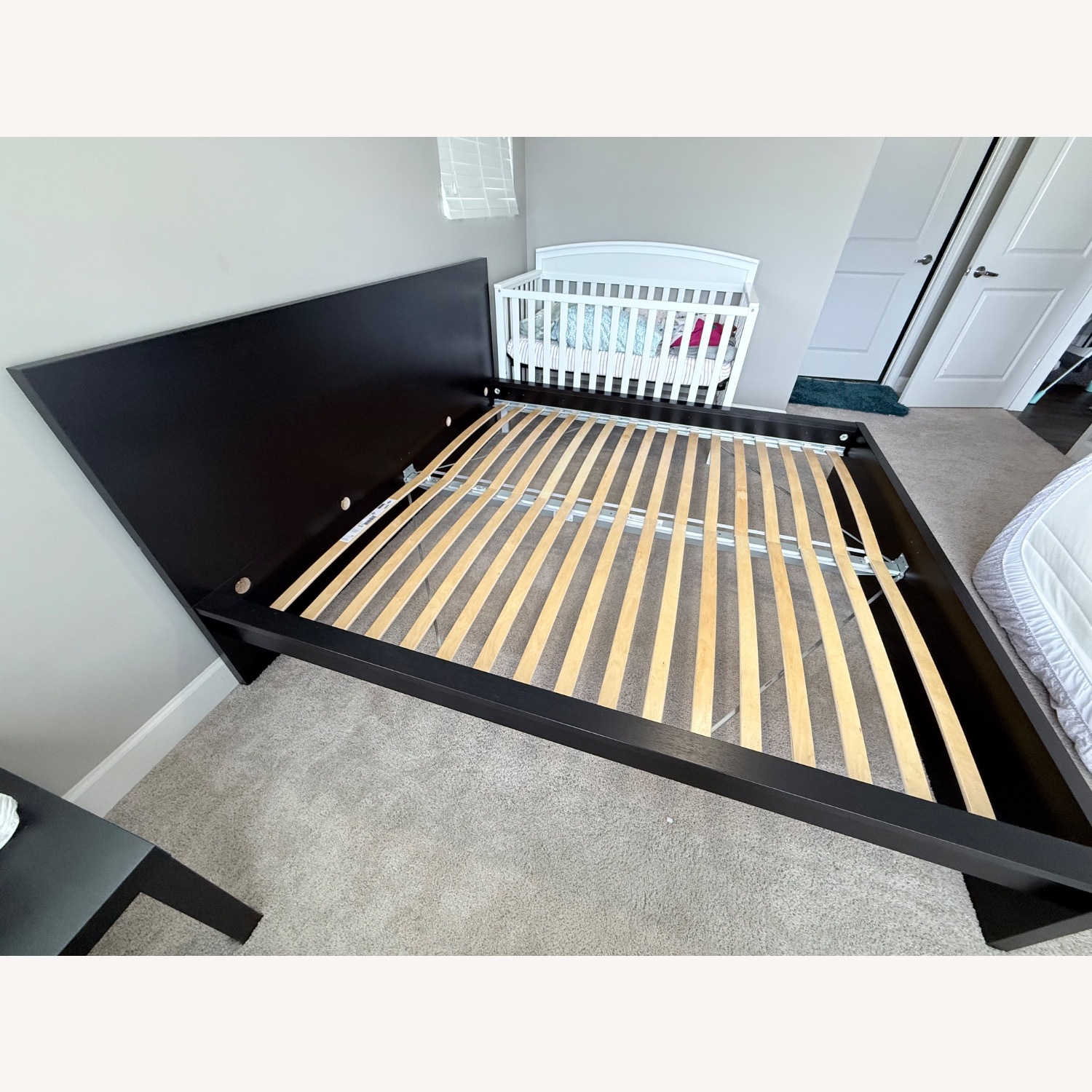 IKEA Dark Brown Wood King Bed - image-3