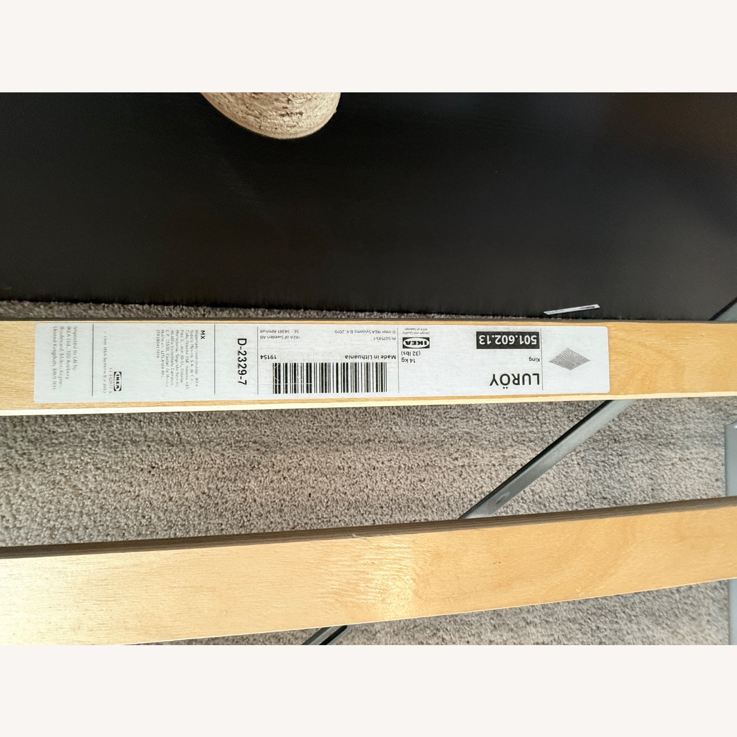 IKEA Dark Brown Wood King Bed - image-5