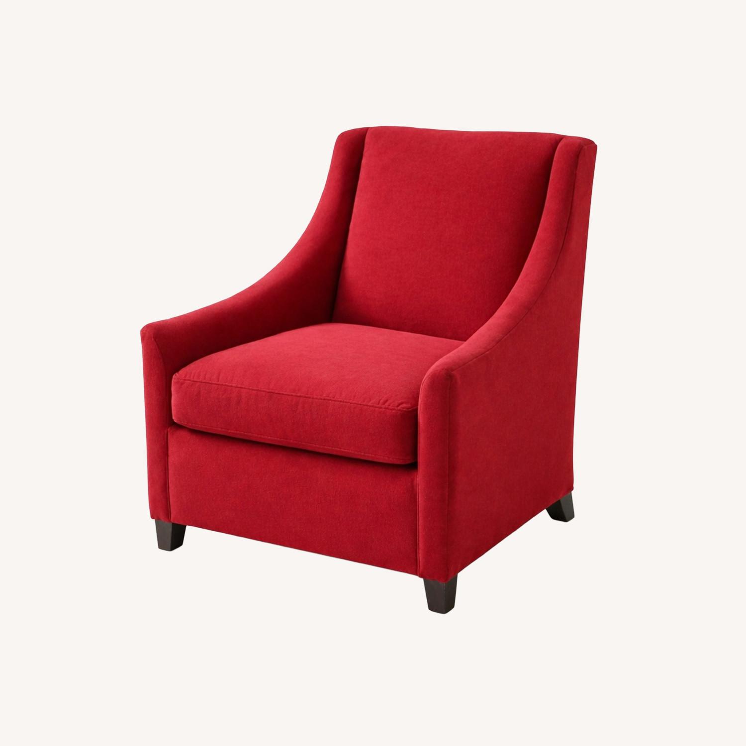 Pottery Barn Red Armchair - image-0