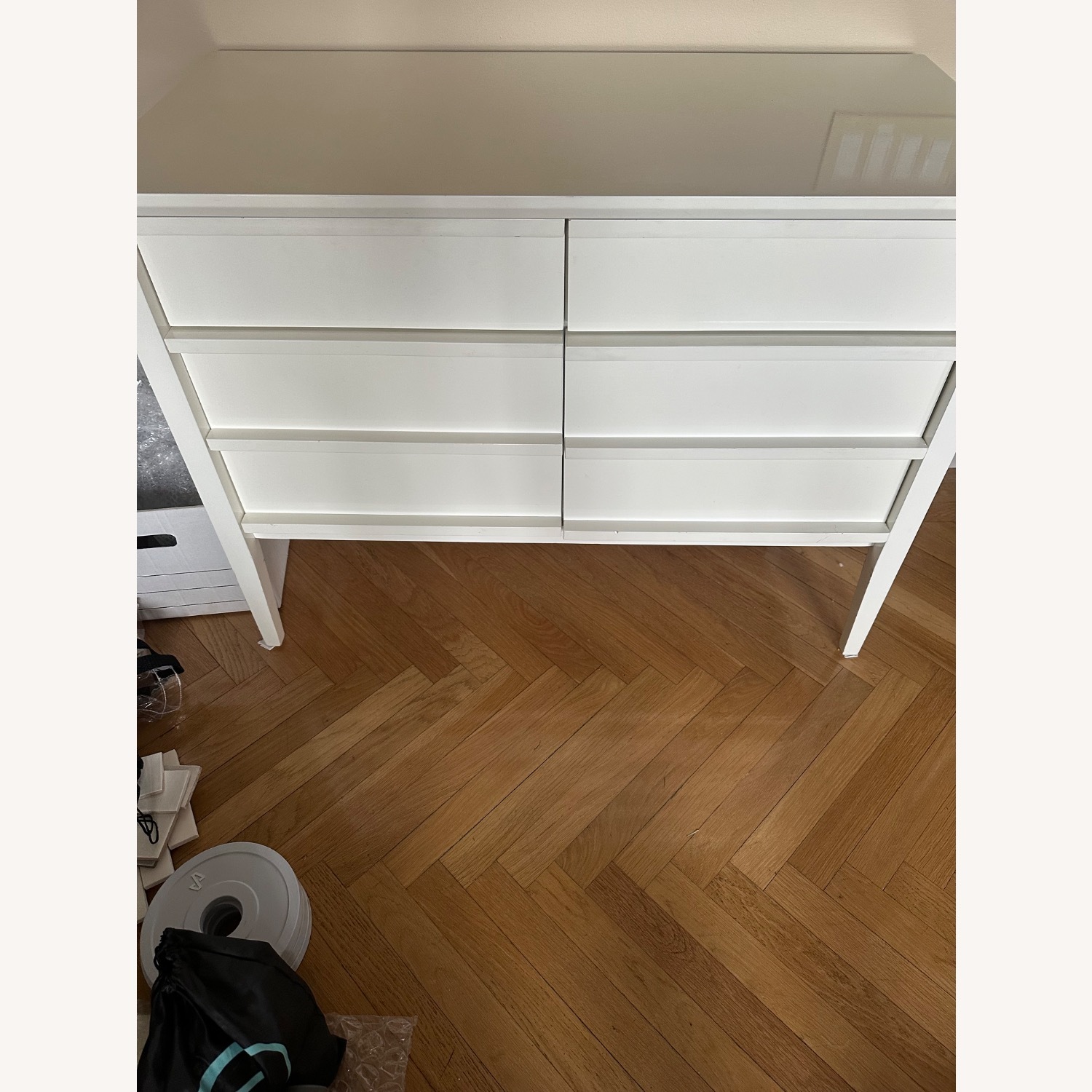 Crate & Barrel Spotlight White Credenza - image-2