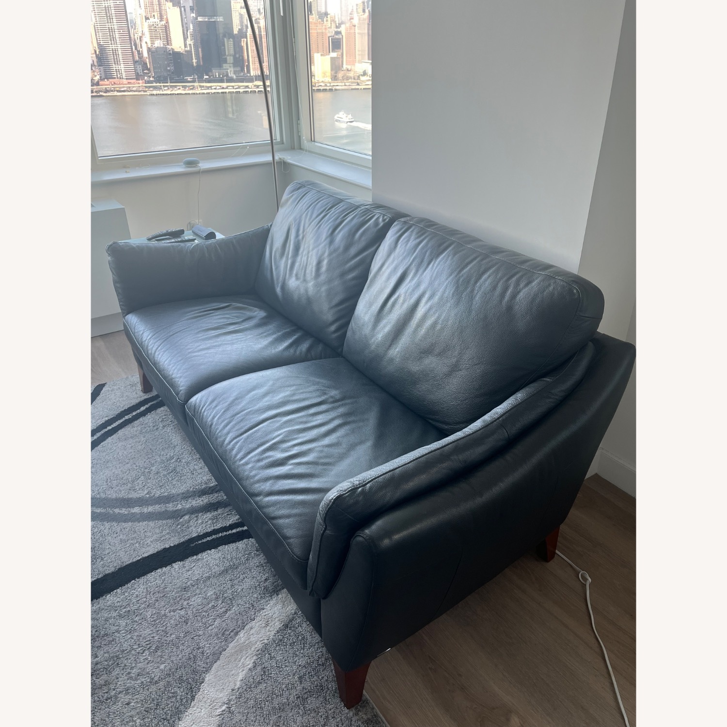 Leather Two Seat Sofa - image-1