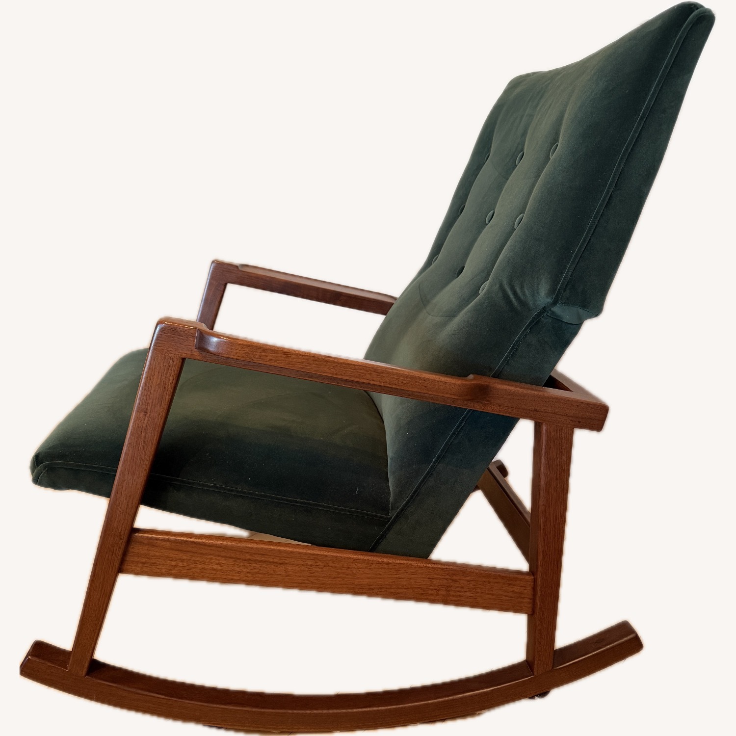 Jens Risom Green Velvet Armchair - image-2