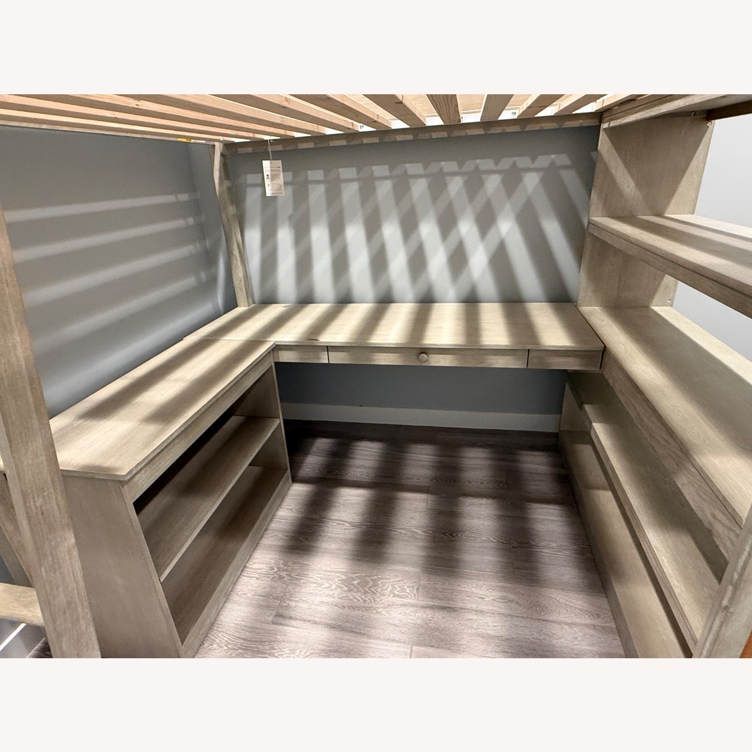 Pottery Barn Teen Light Gray Wood Bunk Bed - image-3