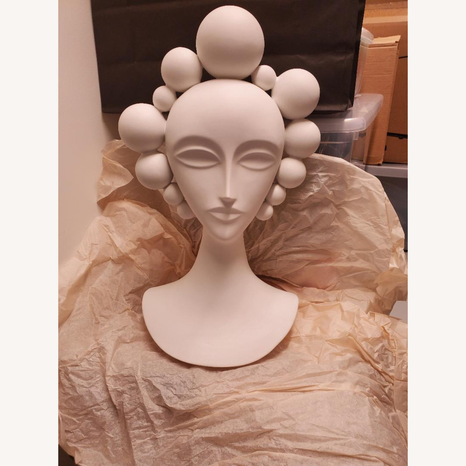 Jonathan Adler Camille Bust White Porcelain Décor - image-1