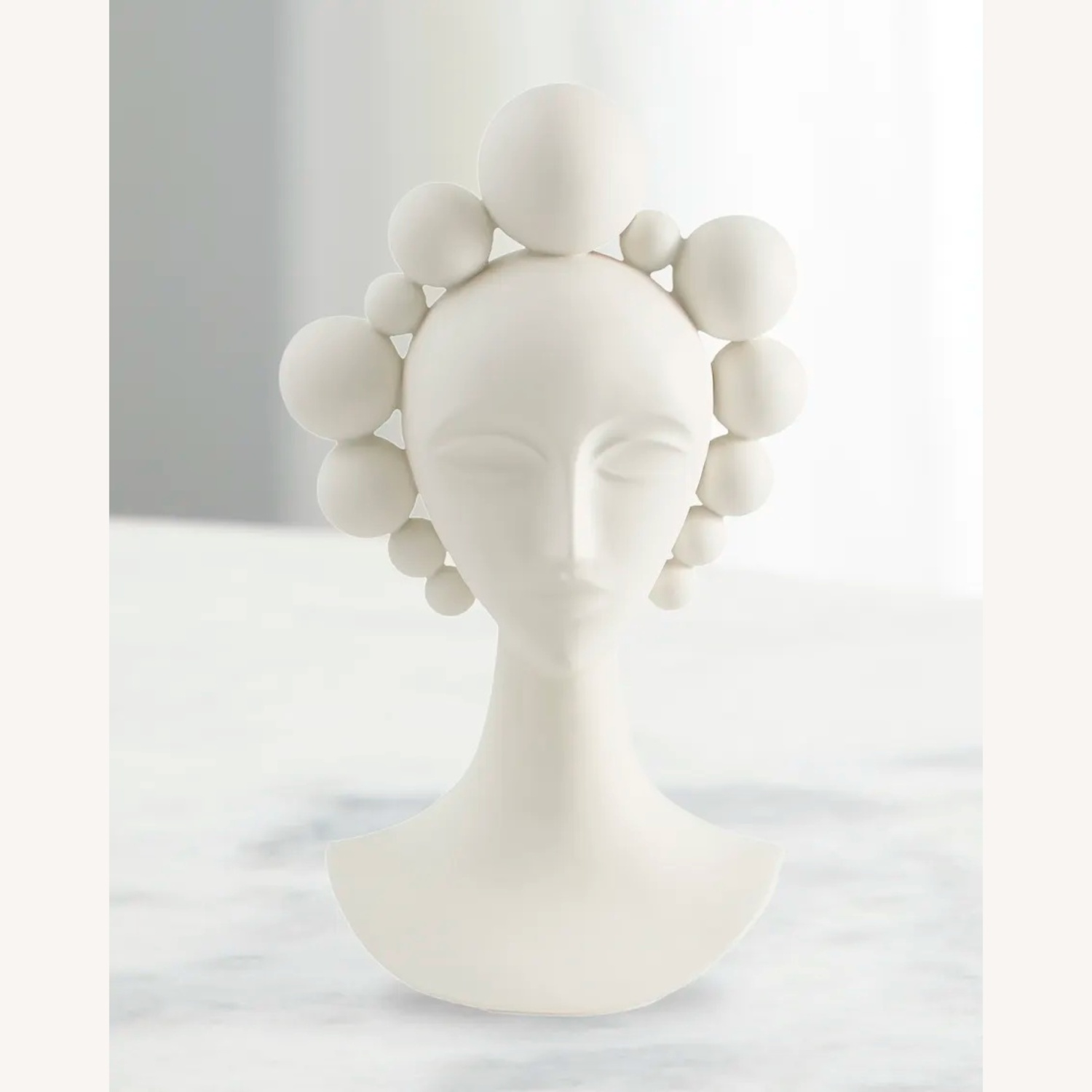 Jonathan Adler Camille Bust White Porcelain Décor - image-4