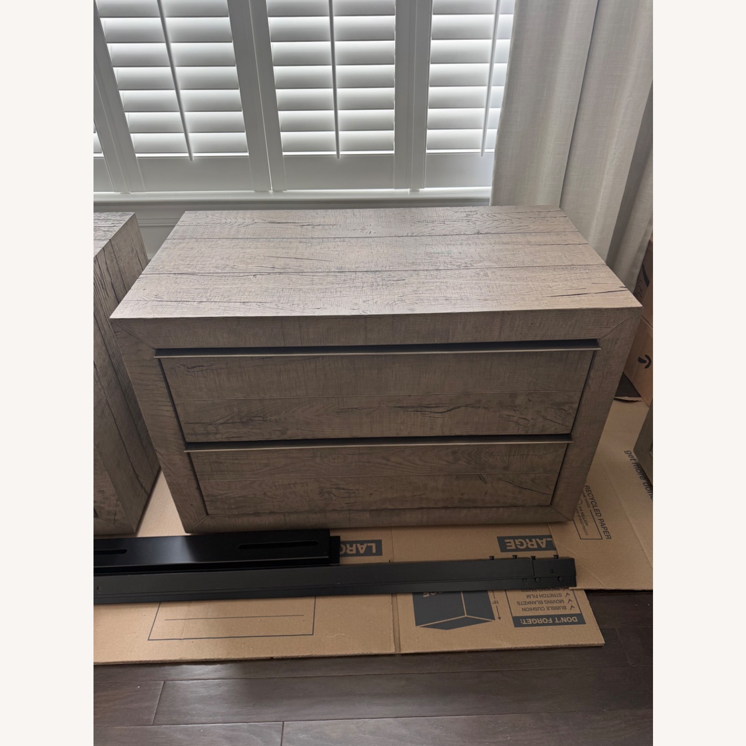 Restoration Hardware Reclaimed Oak Closed Nightstand - image-1