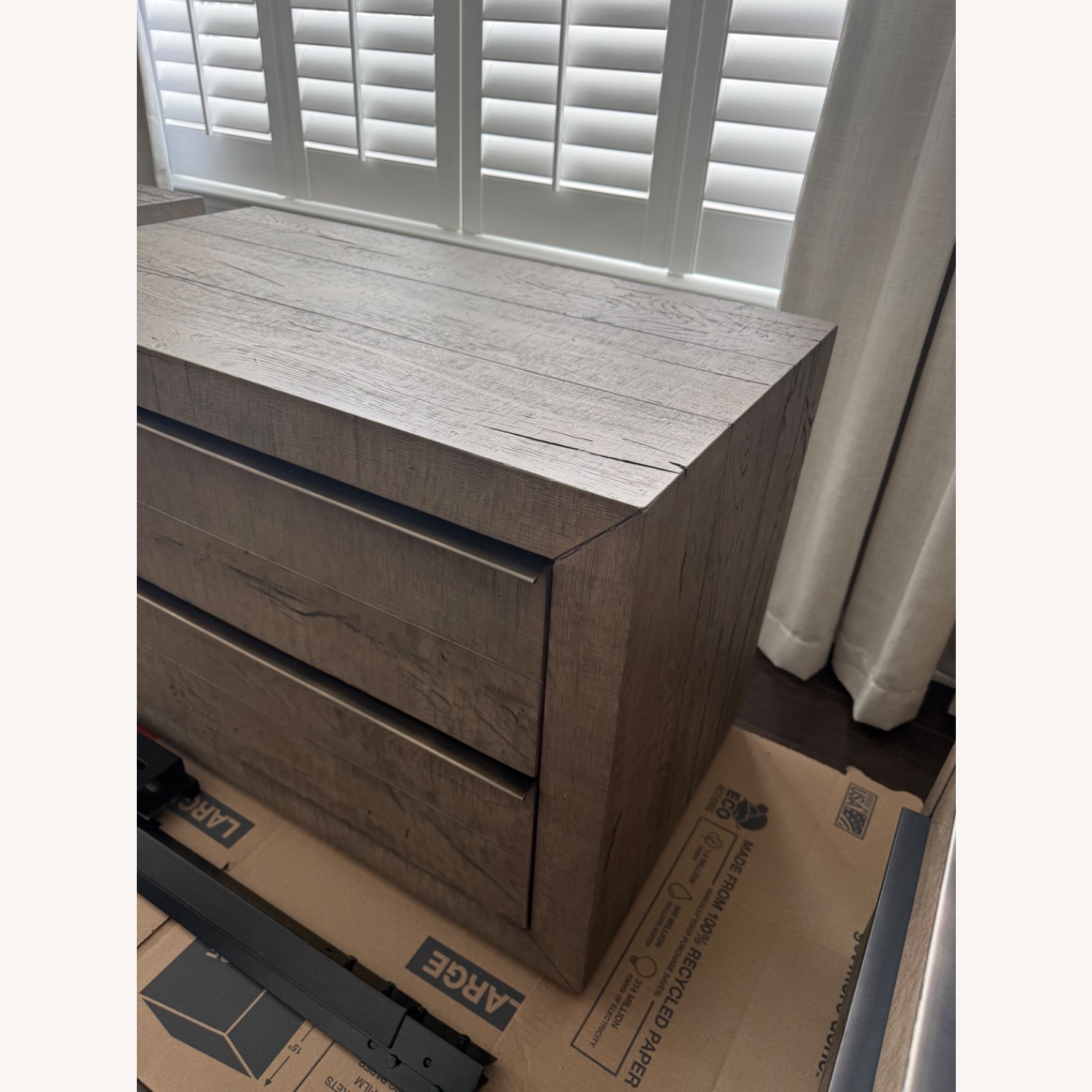 Restoration Hardware Reclaimed Oak Closed Nightstand - image-2