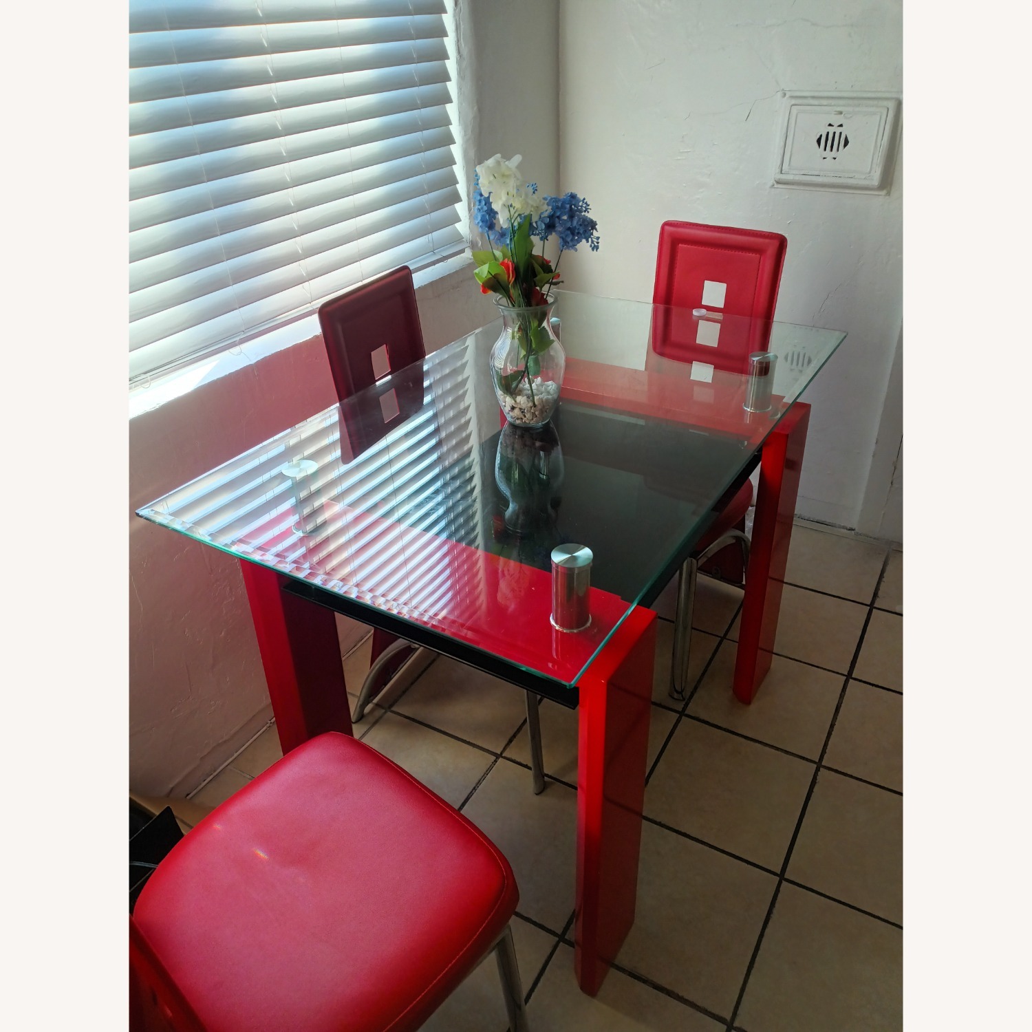 Vintage/Antique Red Dining Set - image-0