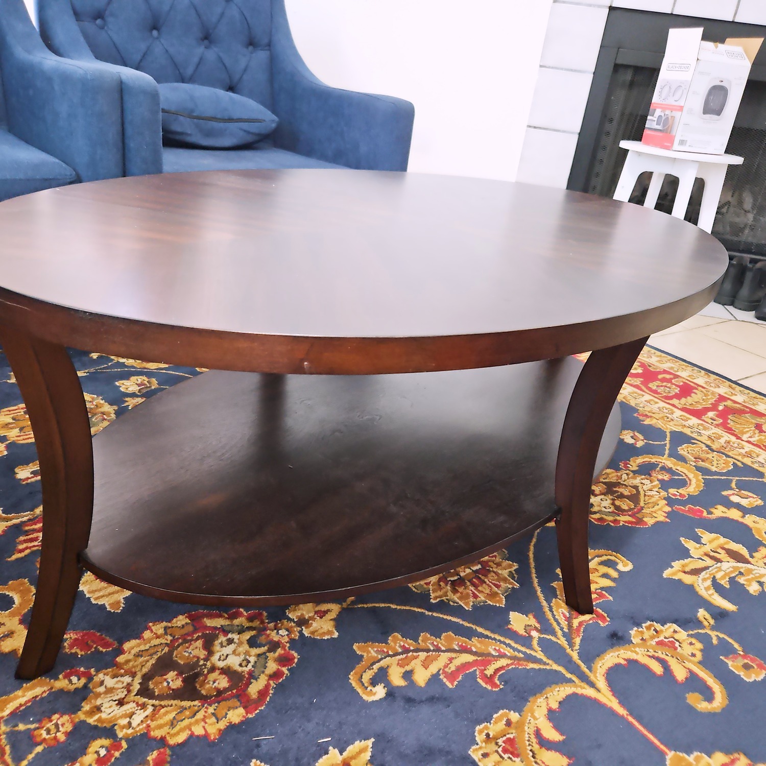 Hansmeier Dark Brown Wood Coffee Table - image-2