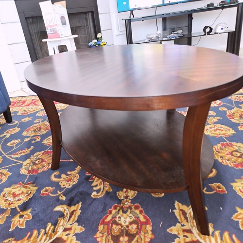 Used Hansmeier Dark Brown Wood Coffee Table for sale on AptDeco