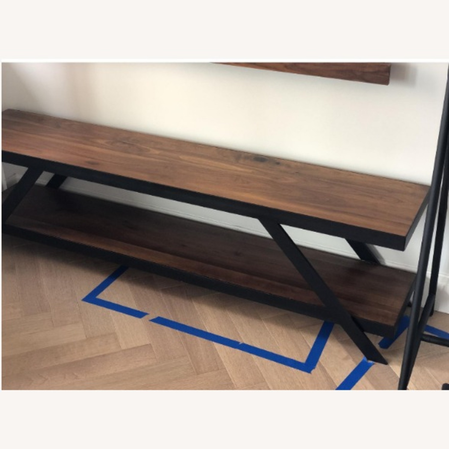 Crate & Barrel Dark Brown Wood Media Storage - image-3