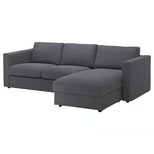 Used IKEA Finalla Dark Gray Fabric Chaise Lounge for sale on AptDeco
