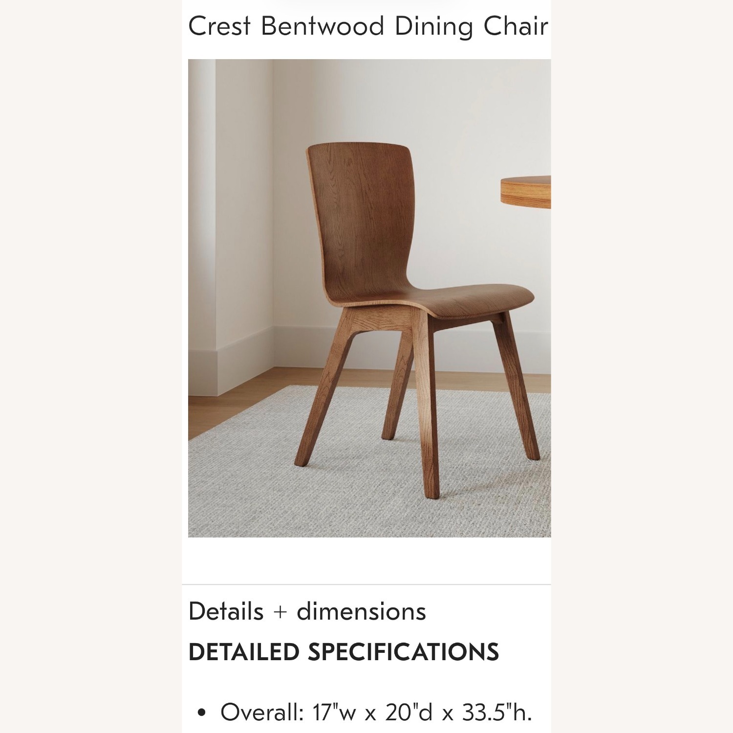 West Elm Crest Bentwood Dining Chairs - image-2