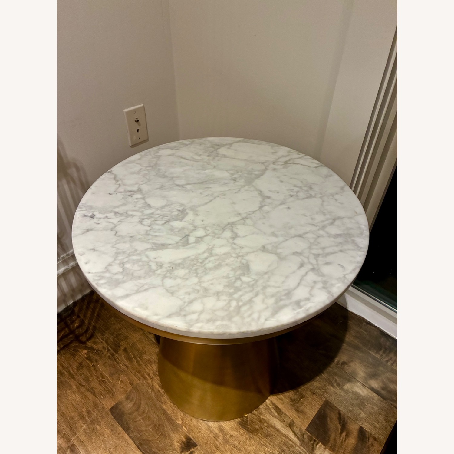 West Elm Marble Topped Pedestal Side Table (20") - image-5