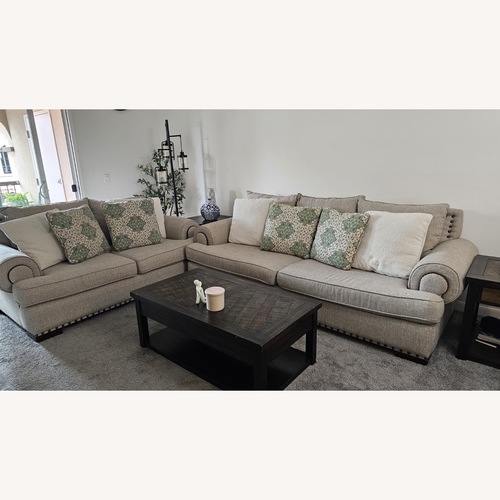 Used Furniture of America Light Gray 3+ Seater Sofa for sale on AptDeco