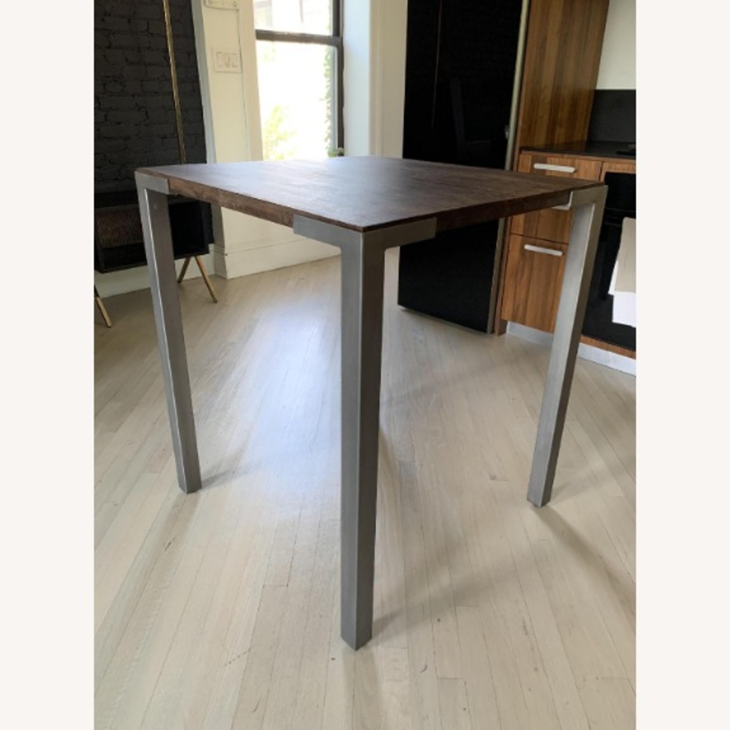 CB2 Dark Brown Wood Dining Table - image-2