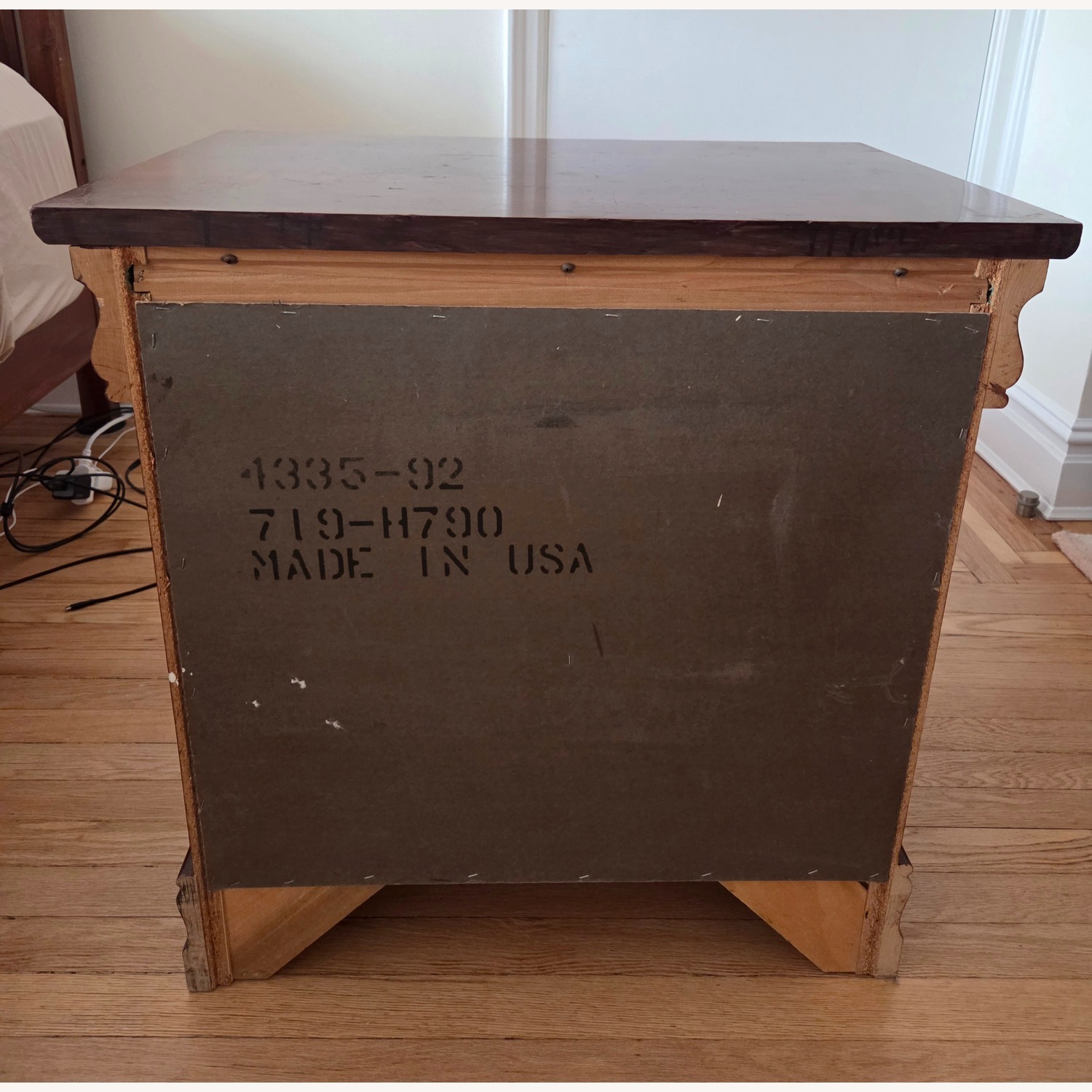 Broyhill Furniture Dark Brown Wood Nightstand - image-3