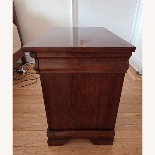 Used Broyhill Furniture Dark Brown Wood Nightstand for sale on AptDeco