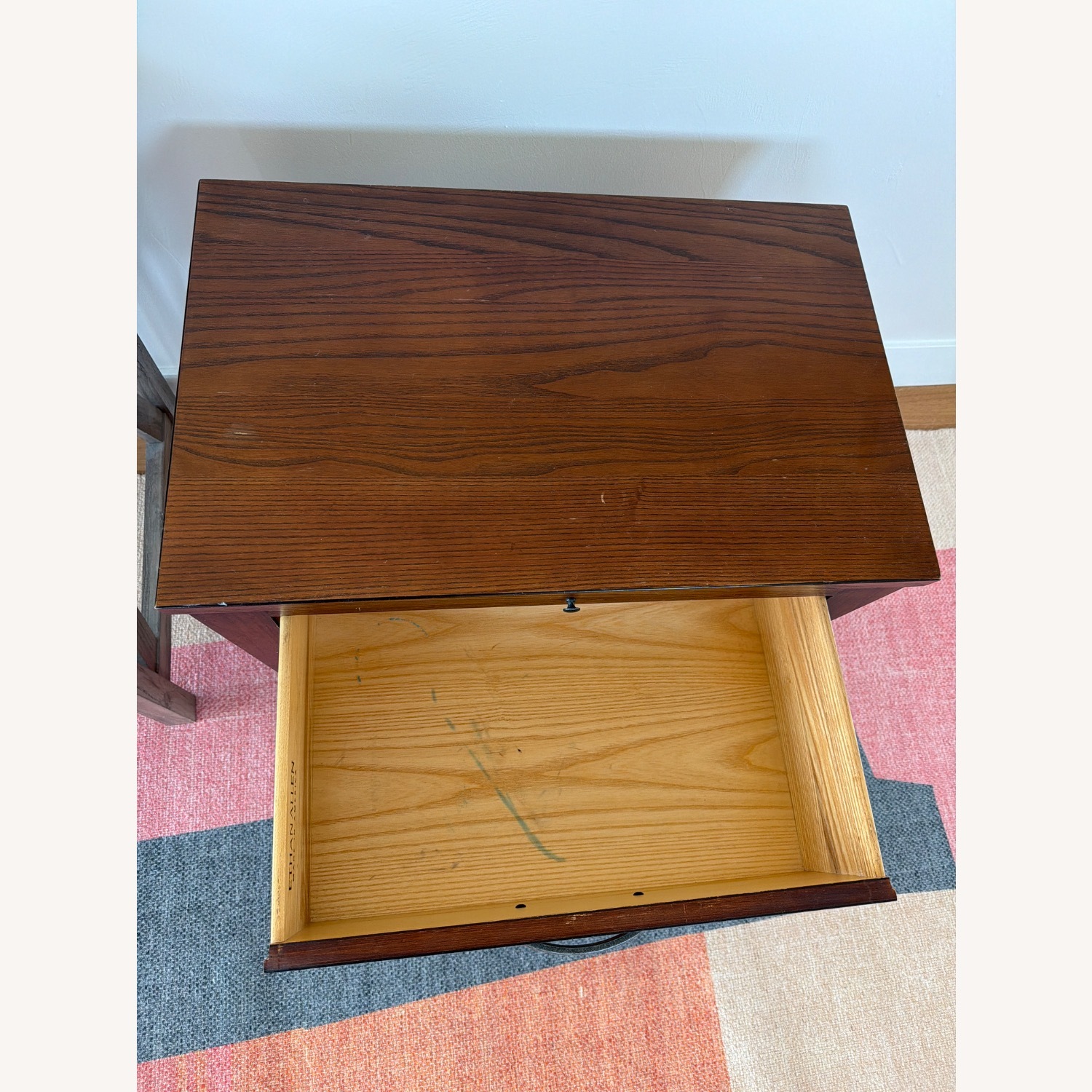 Ethan Allen Dark Brown Wood Nightstand - image-3