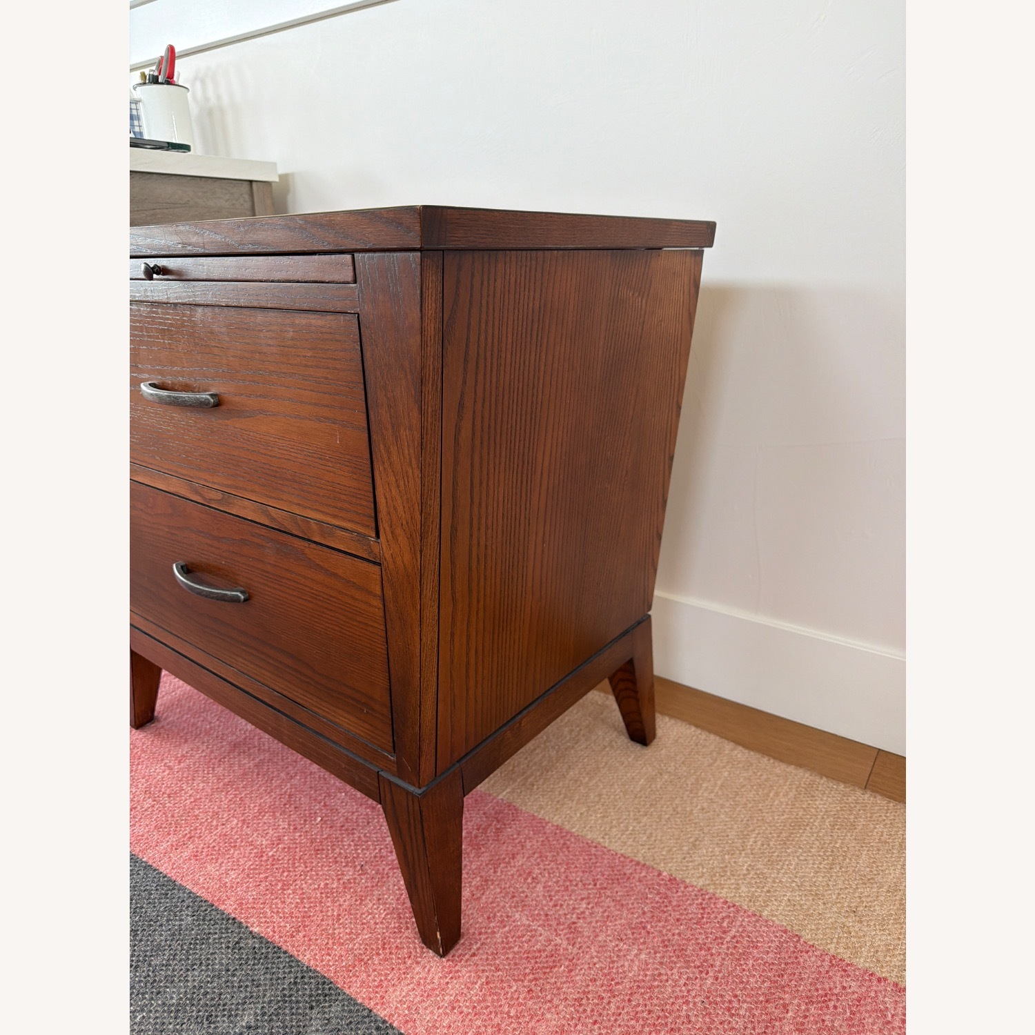 Ethan Allen Dark Brown Wood Nightstand - image-2