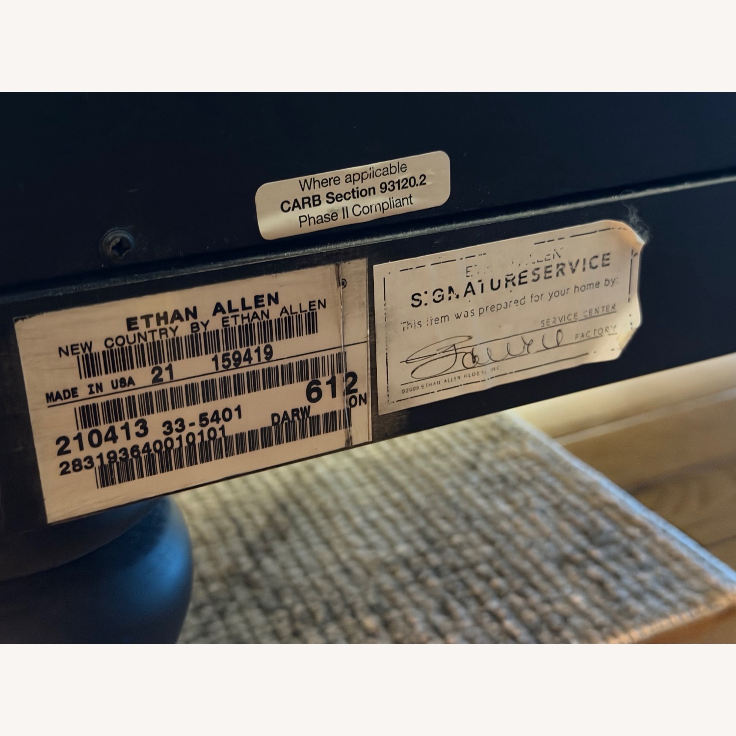 Ethan Allen New Country Black Wood Chest - image-4