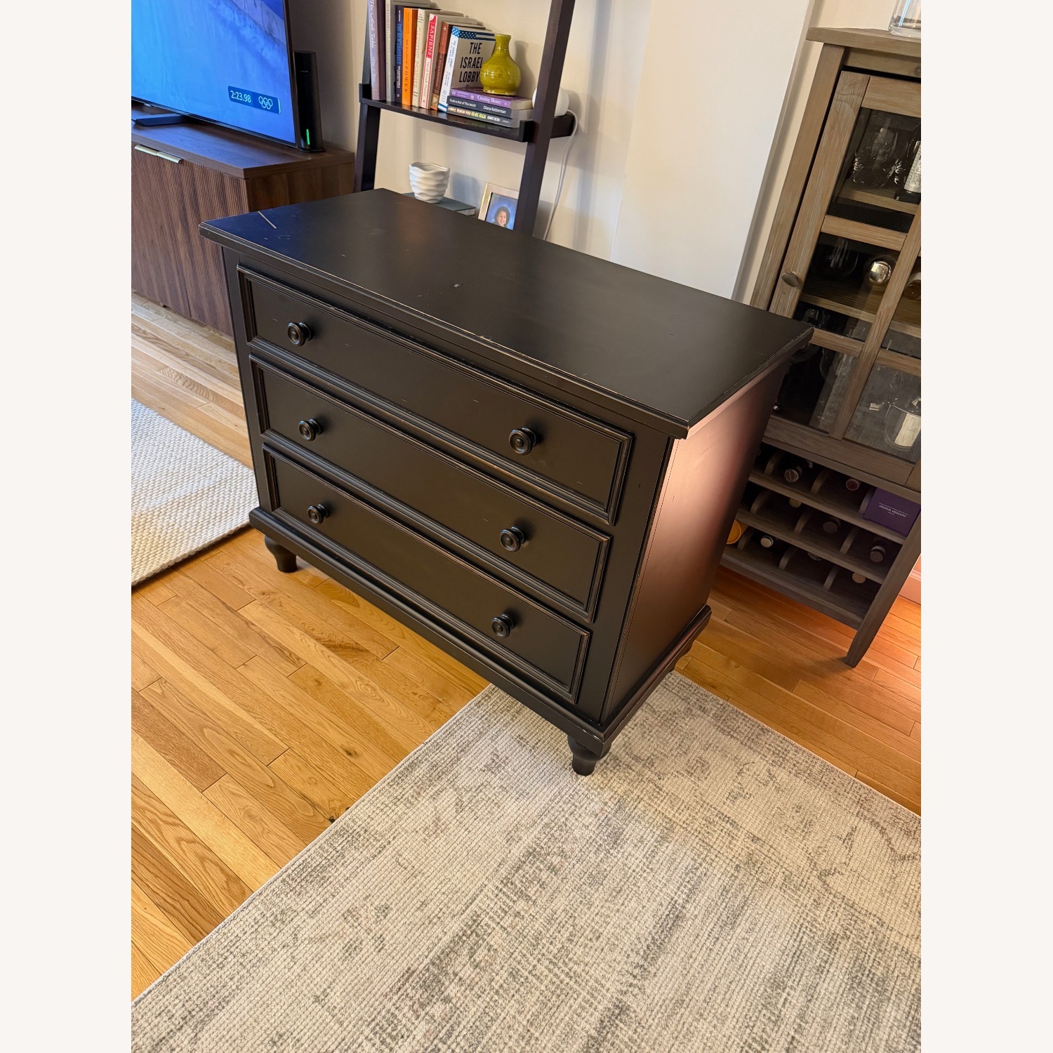 Ethan Allen New Country Black Wood Chest - image-3