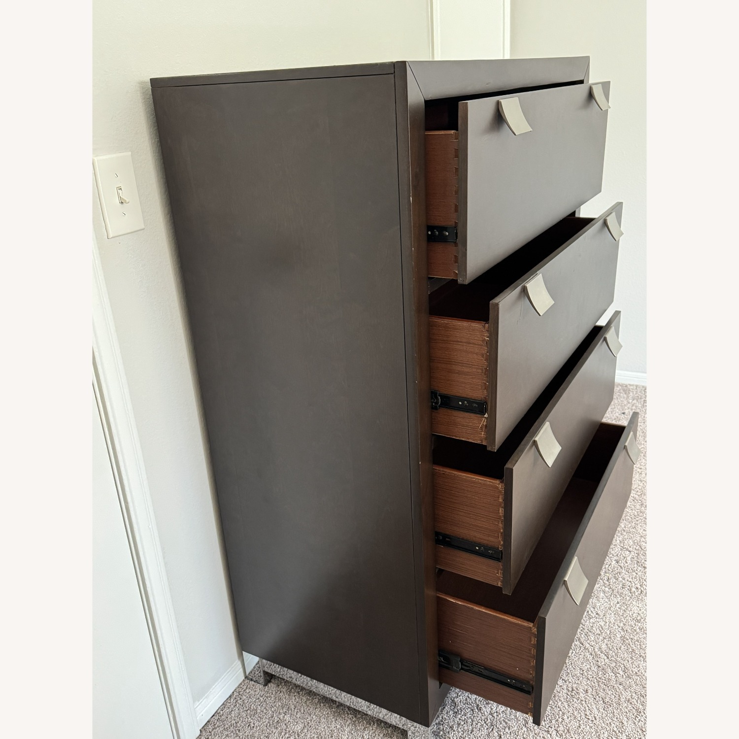 Raymour & Flanigan Dark Brown Wood Dresser - image-1