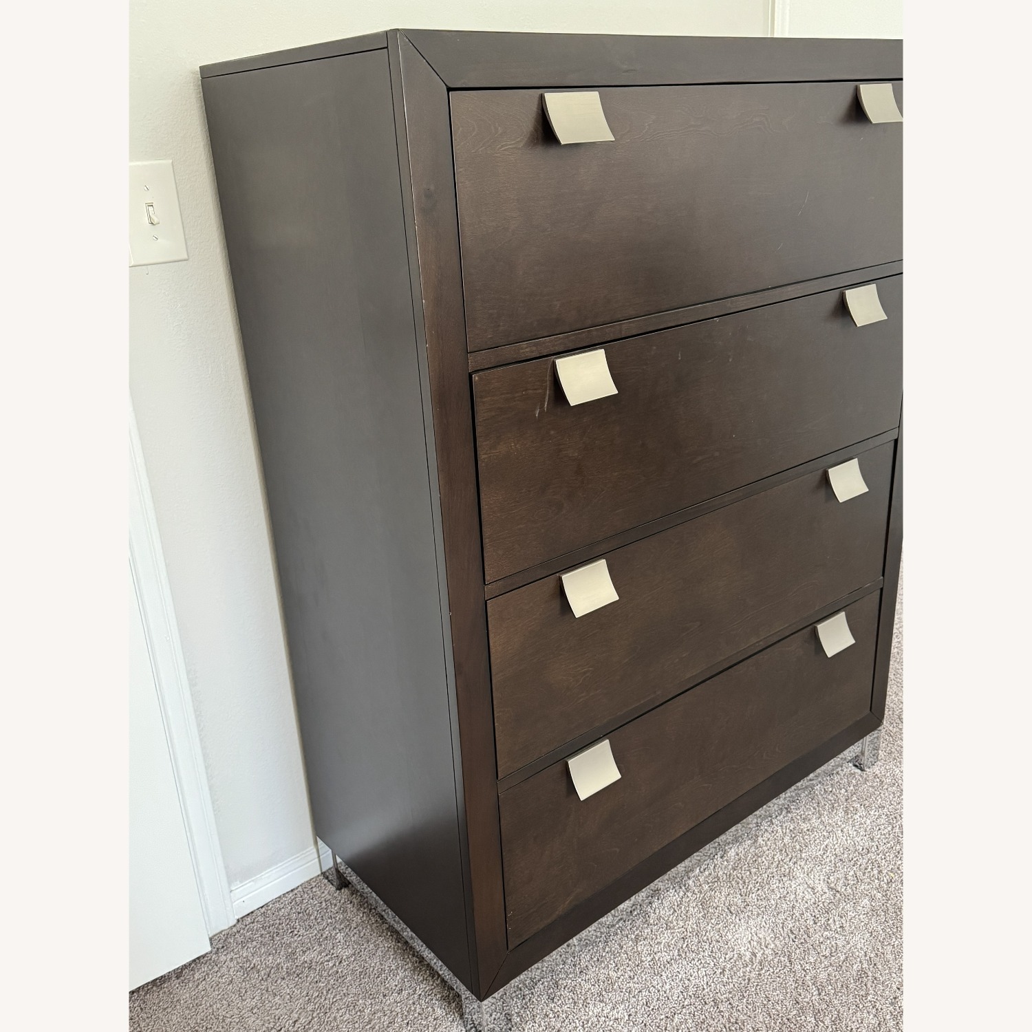 Raymour & Flanigan Dark Brown Wood Dresser - image-3