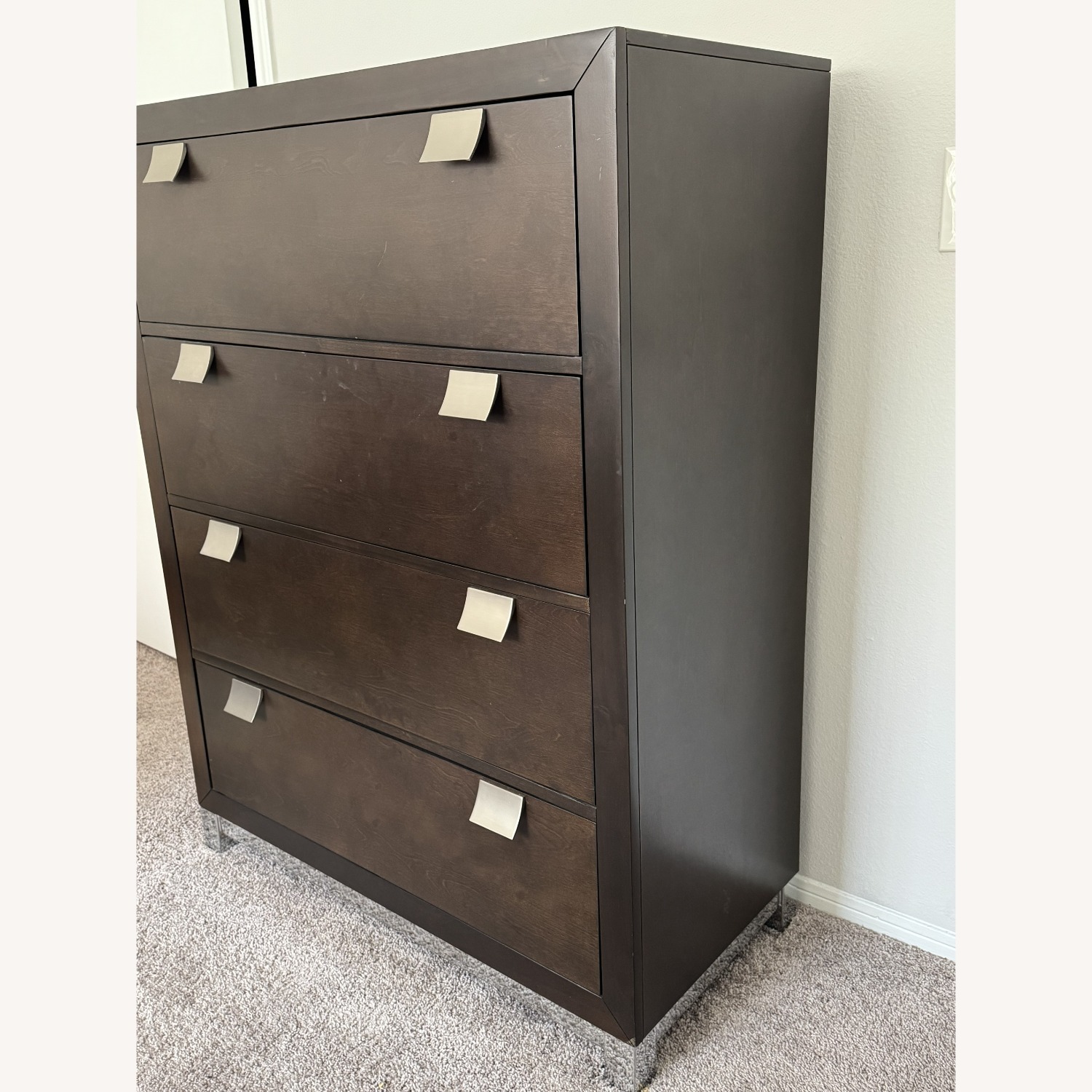 Raymour & Flanigan Dark Brown Wood Dresser - image-2