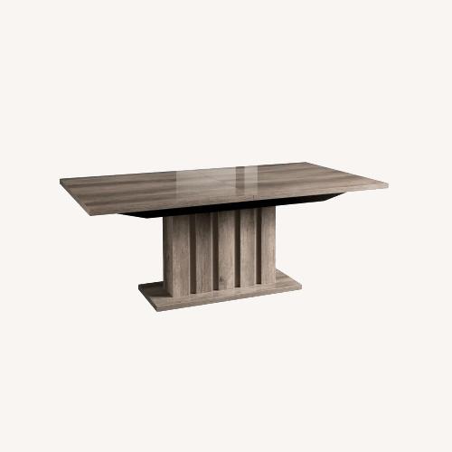 Used Modern Extendable Dining Table with Pedestal Base  for sale on AptDeco