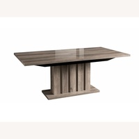 Modern Extendable Dining Table with Pedestal Base 