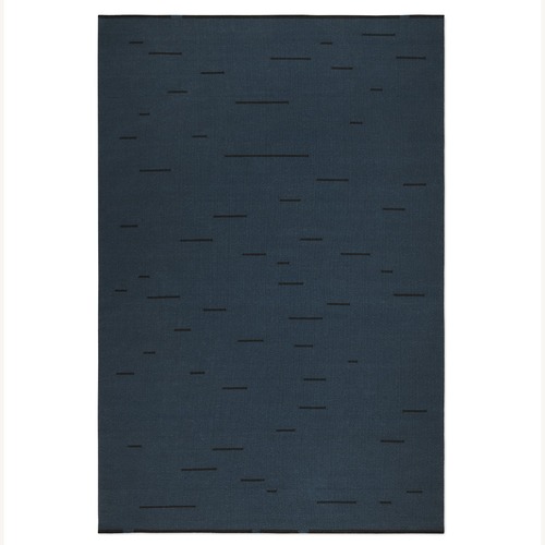 Used Nordic Knots Blue Wool Area Rug 5' x 8' for sale on AptDeco