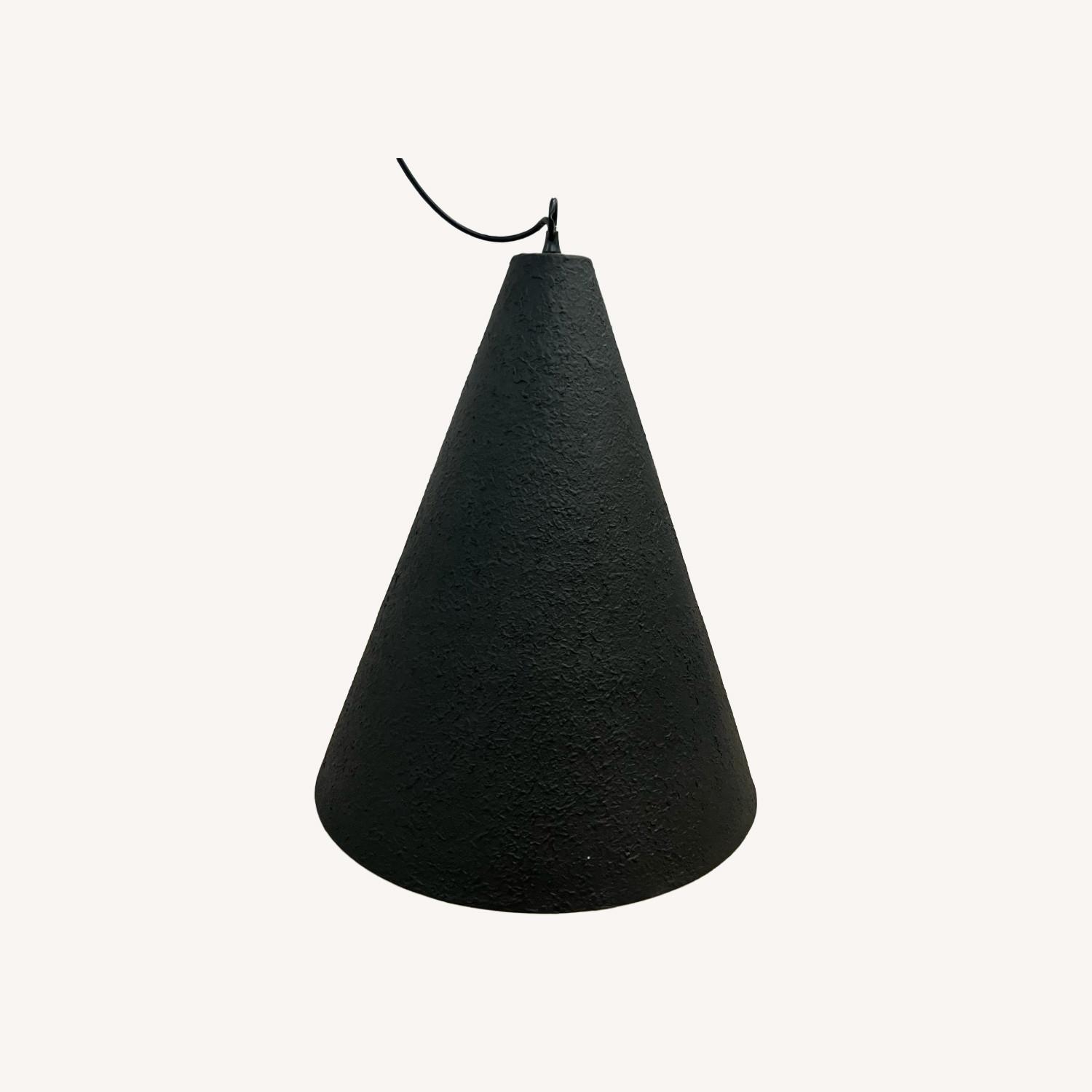 Four Hands Grazia Pendant - Matte Black Plaster - image-0