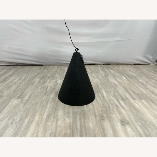 Used Four Hands Grazia Pendant - Matte Black Plaster for sale on AptDeco