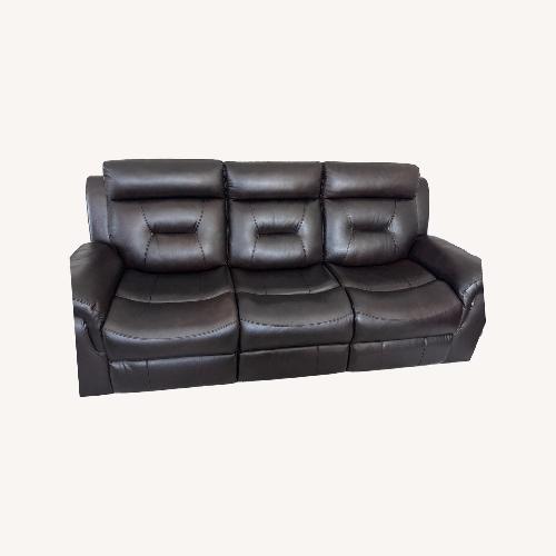 Used Dark Brown Leather 3+ Piece Sectional for sale on AptDeco