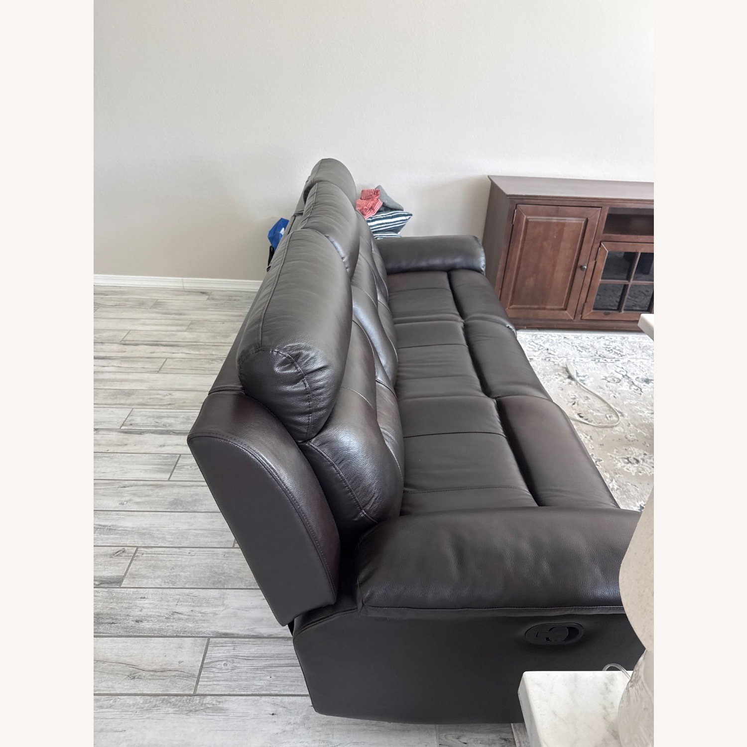 Dark Brown Leather 3+ Piece Sectional - image-1