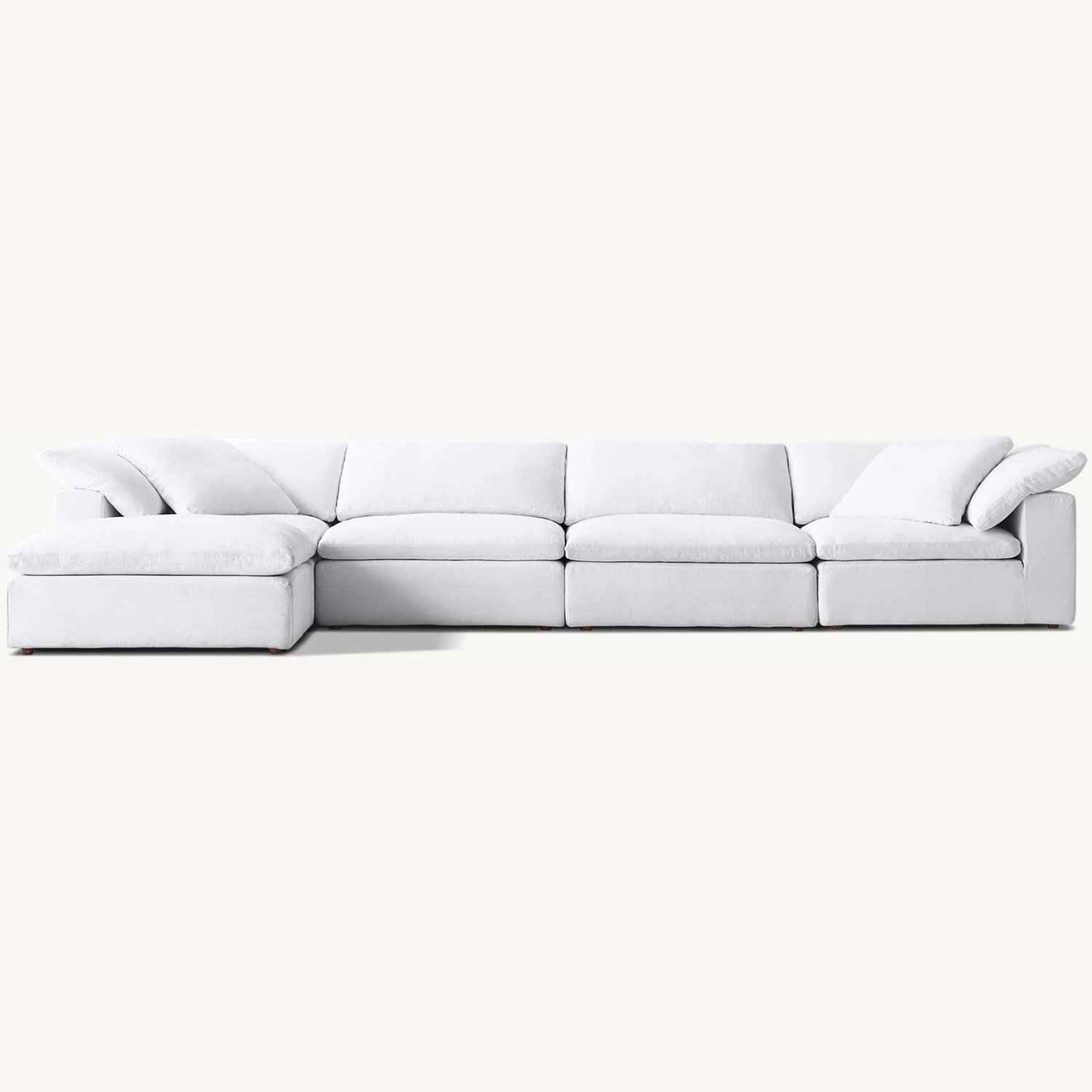 Restoration Hardware White 5 Piece Sectional - image-0