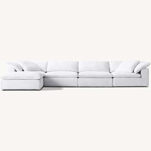 Used Restoration Hardware White 5 Piece Sectional for sale on AptDeco