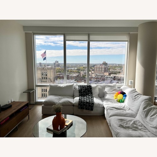 Used Restoration Hardware White 5 Piece Sectional for sale on AptDeco