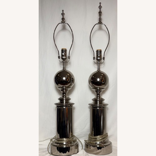 Used Restoration Hardware Silver Metal Table Lamps for sale on AptDeco