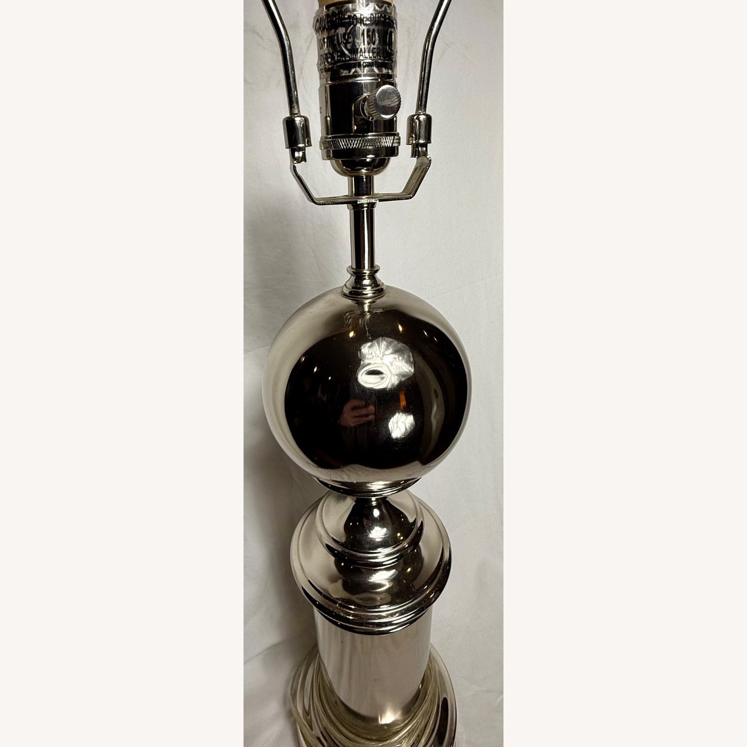 Restoration Hardware Silver Metal Table Lamps - image-2