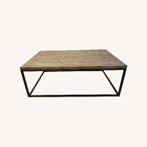 Used Canvas Home Natural Wood Coffee Table for sale on AptDeco